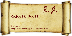 Rojcsik Judit névjegykártya